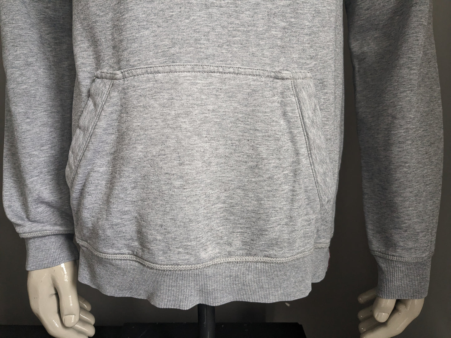 EDC sweater with sporty turtleneck. Gray mixed. Size L.