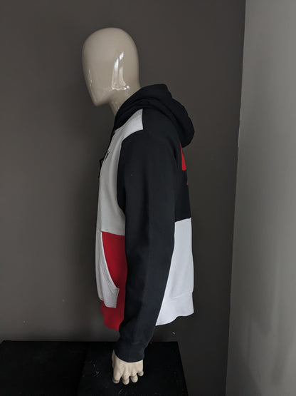 Sweat à capuche Nike Air Jordan. Couleur noir blanc rouge. Taille L.