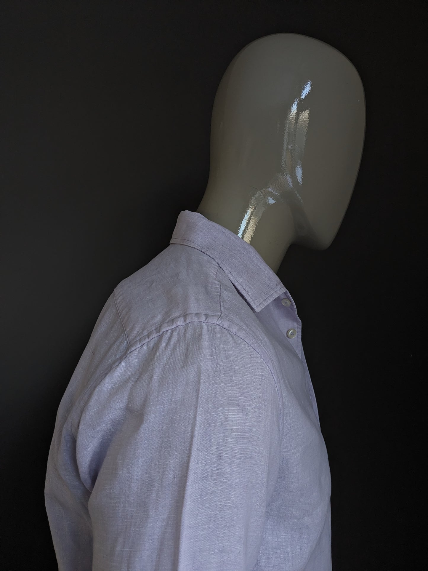 Mango man linen shirt. Lilac colored. Size M.