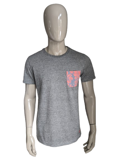 Superdry shirt. Zwart Grijs gemêleerd. Maat XL.