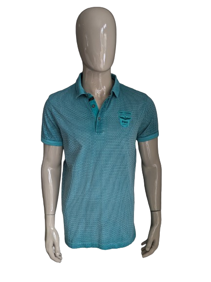 Polo PME Légende. Impression verte. Taille L.