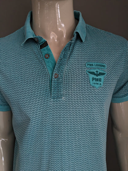 Polo PME Légende. Impression verte. Taille L.