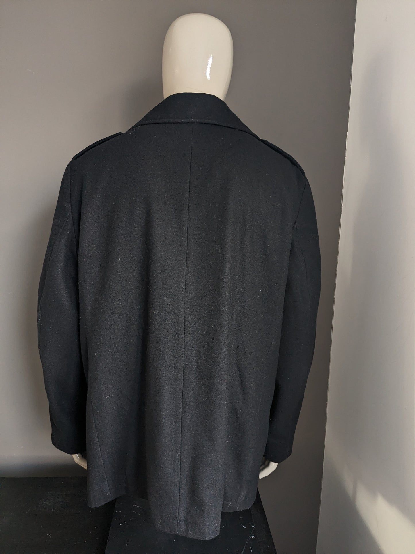 Nautica woolen jacket with larger buttons. Black colored. Size 2XL / XXL.