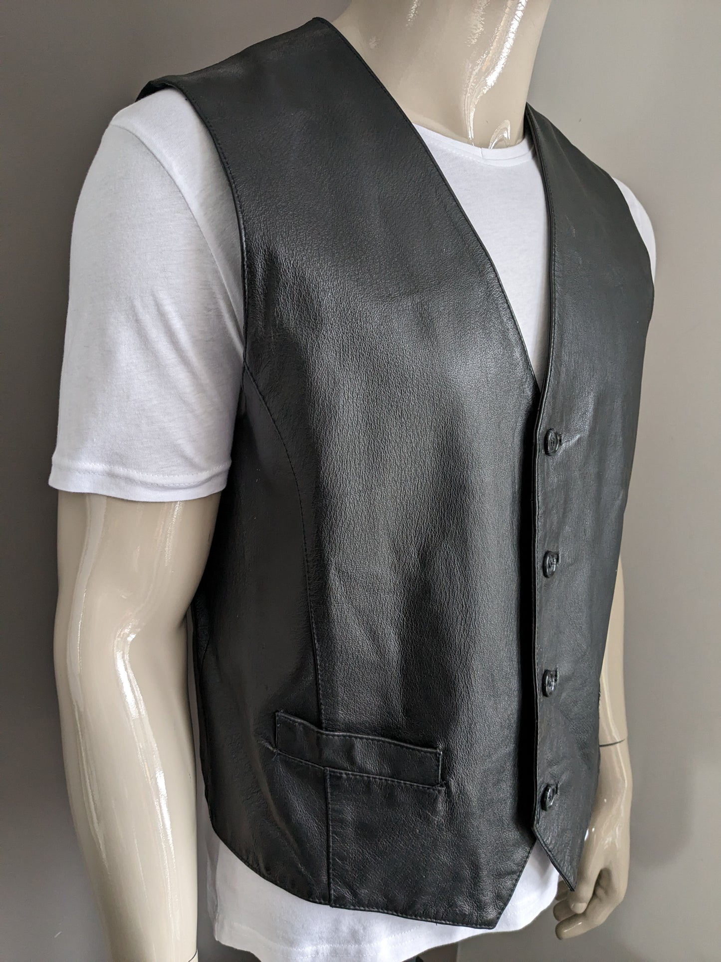 Conwell pigs Learn waistcoat. Double sided. Black XL with inner pocket.