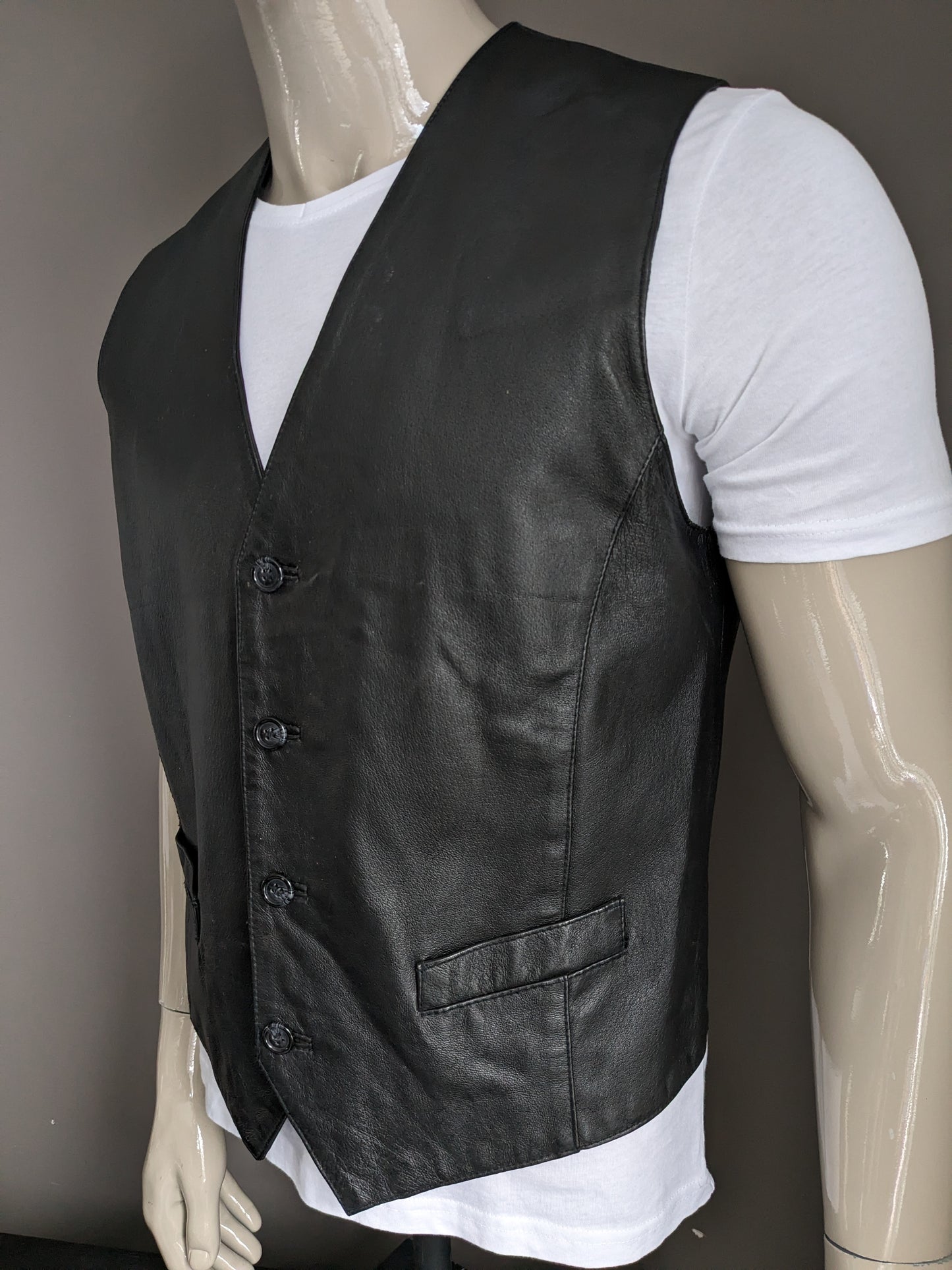 Conwell pigs Learn waistcoat. Double sided. Black XL with inner pocket.
