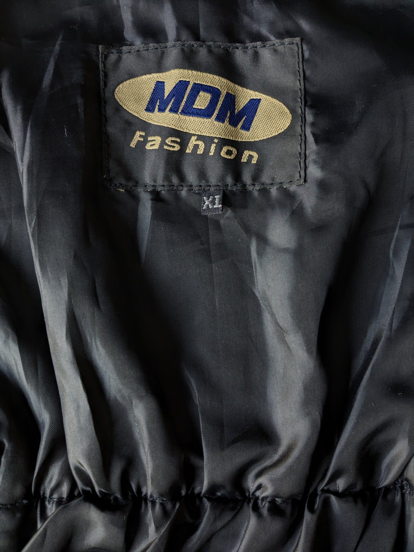 Chaleco de cuero de doble llaga de Mom Fashion Vintage con muchas bolsas y hebillas. Negro. Tamaño xl.