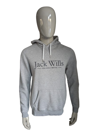 Hellgrauer, gemischter Kapuzenpullover von Jack Wills. Größe S.