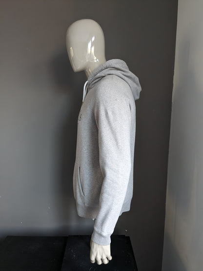 Hellgrauer, gemischter Kapuzenpullover von Jack Wills. Größe S.