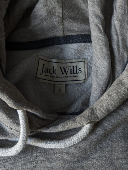 Hellgrauer, gemischter Kapuzenpullover von Jack Wills. Größe S.