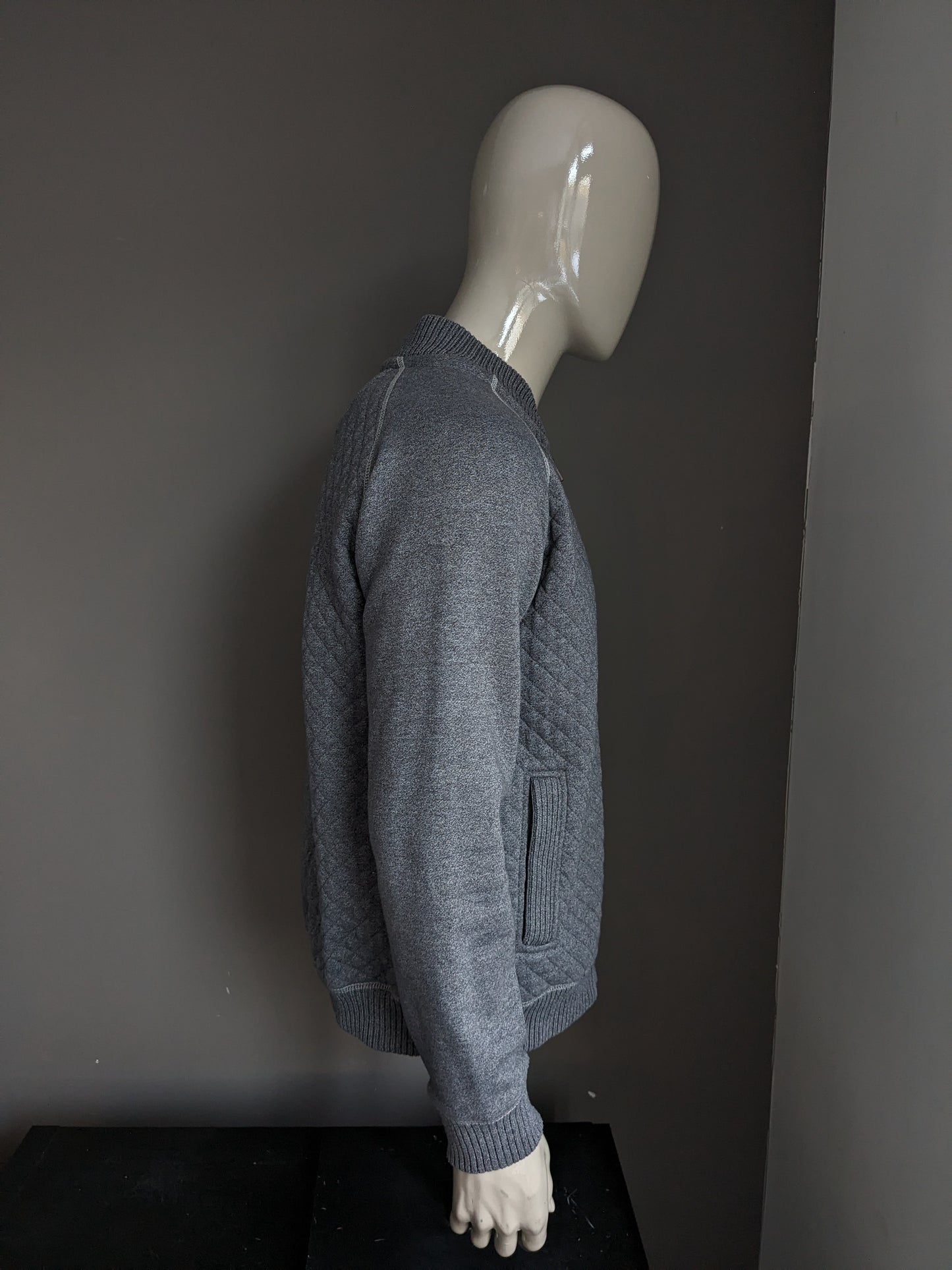 Cardigan Silvercreek avec motif tactile. Gris. Taille XL.