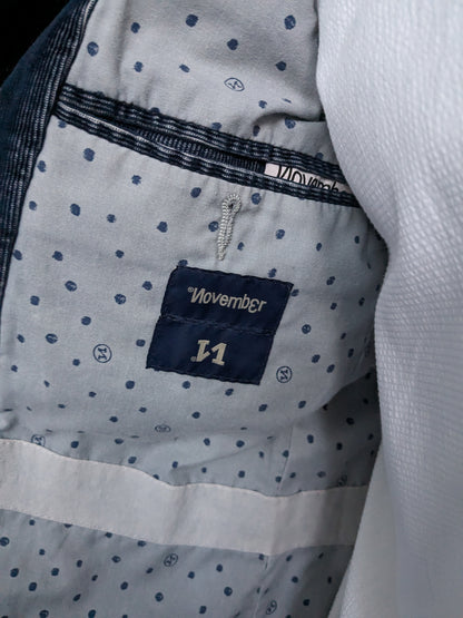 Veste côtelée Novembre II. Bleu foncé/gris. Taille 52 / L. Coupe Slim.