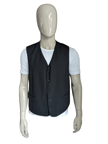 Gilet donkergrijs motief. Maat XL. #336