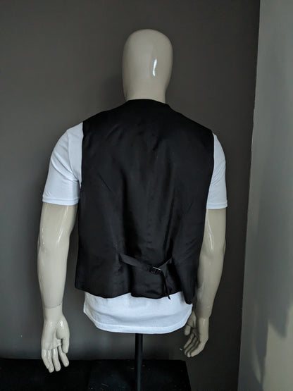 Gilet donkergrijs motief. Maat XL. #336