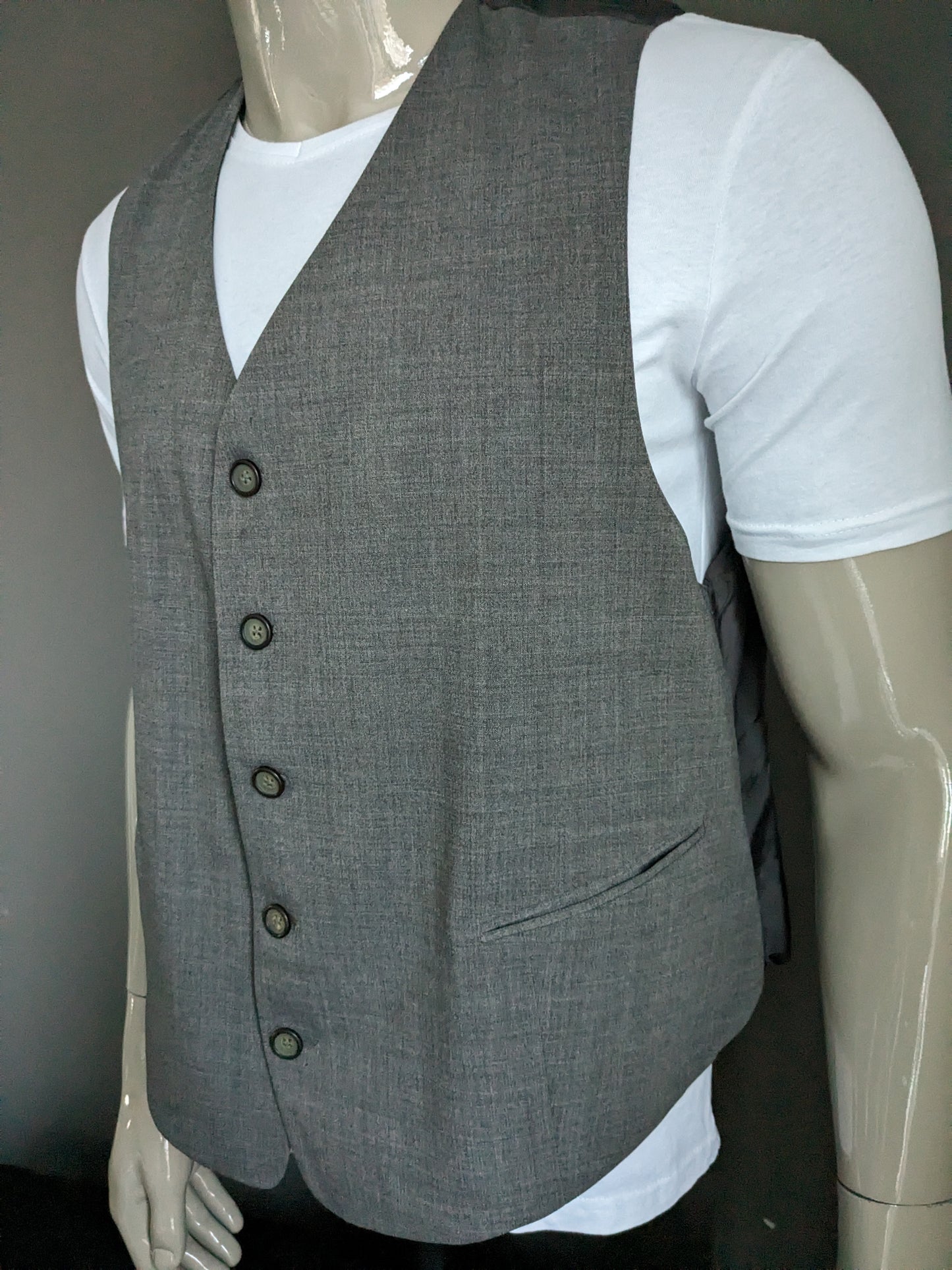 Canda waistcoat. Gray motif. Size 56 / XL. #337