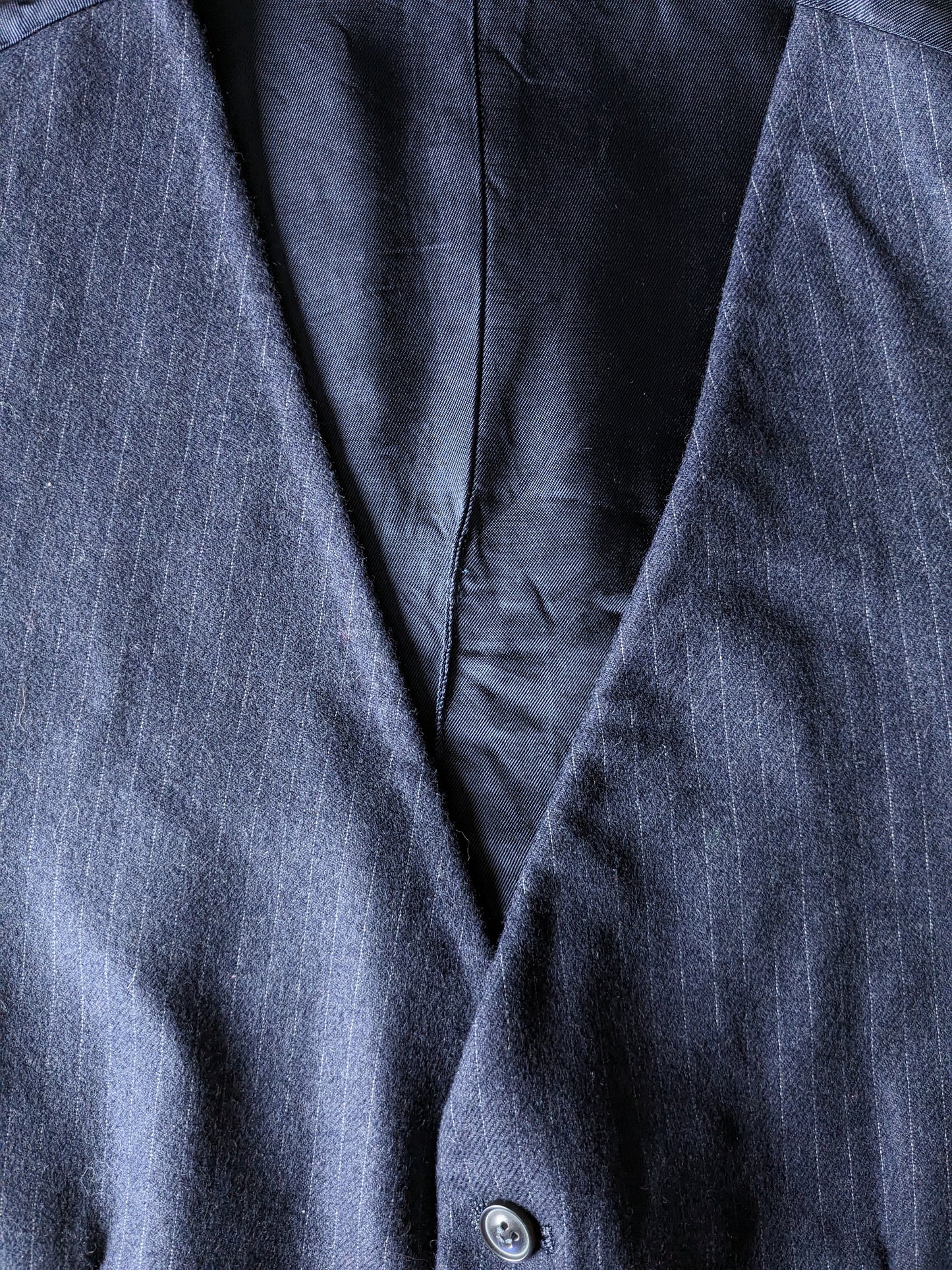 Weste. Blau gestreift. Größe 50 / M. #325.