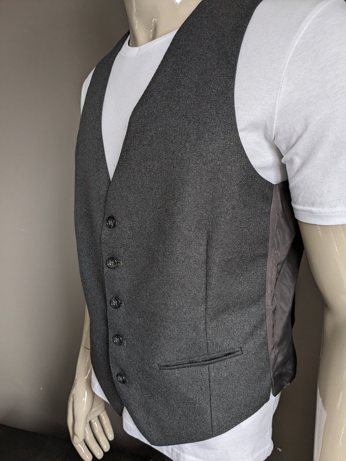 Waistcoat. Dark gray mixed. Size L. #331