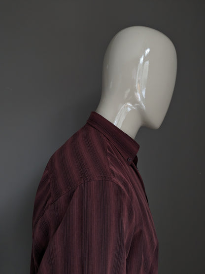 James Pringle overhemd. Bordeaux gestreept. Maat M / L.