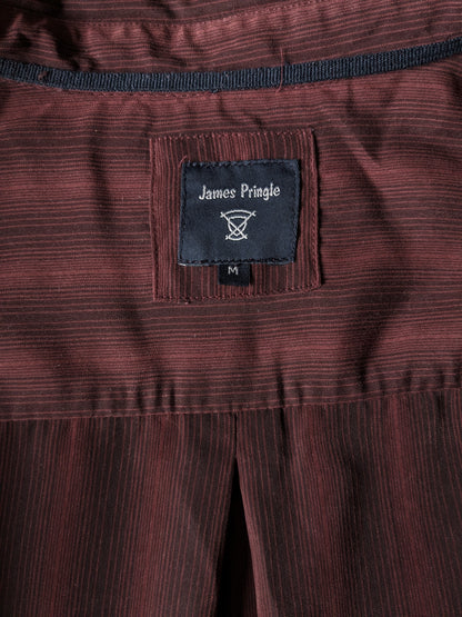 James Pringle overhemd. Bordeaux gestreept. Maat M / L.