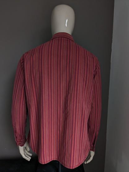 Jules shirt. Orange Red striped. Size XXL / 2XL.