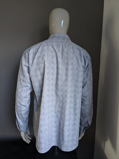 Huierman shirt. Gray motif. Size 45 / 46 >> 2XL / XXL.