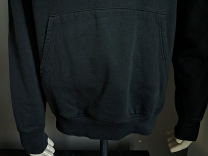 The North Face Hoodie. Black with print. Size L.