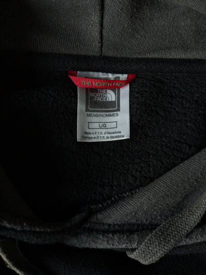 The North Face Hoodie. Black with print. Size L.