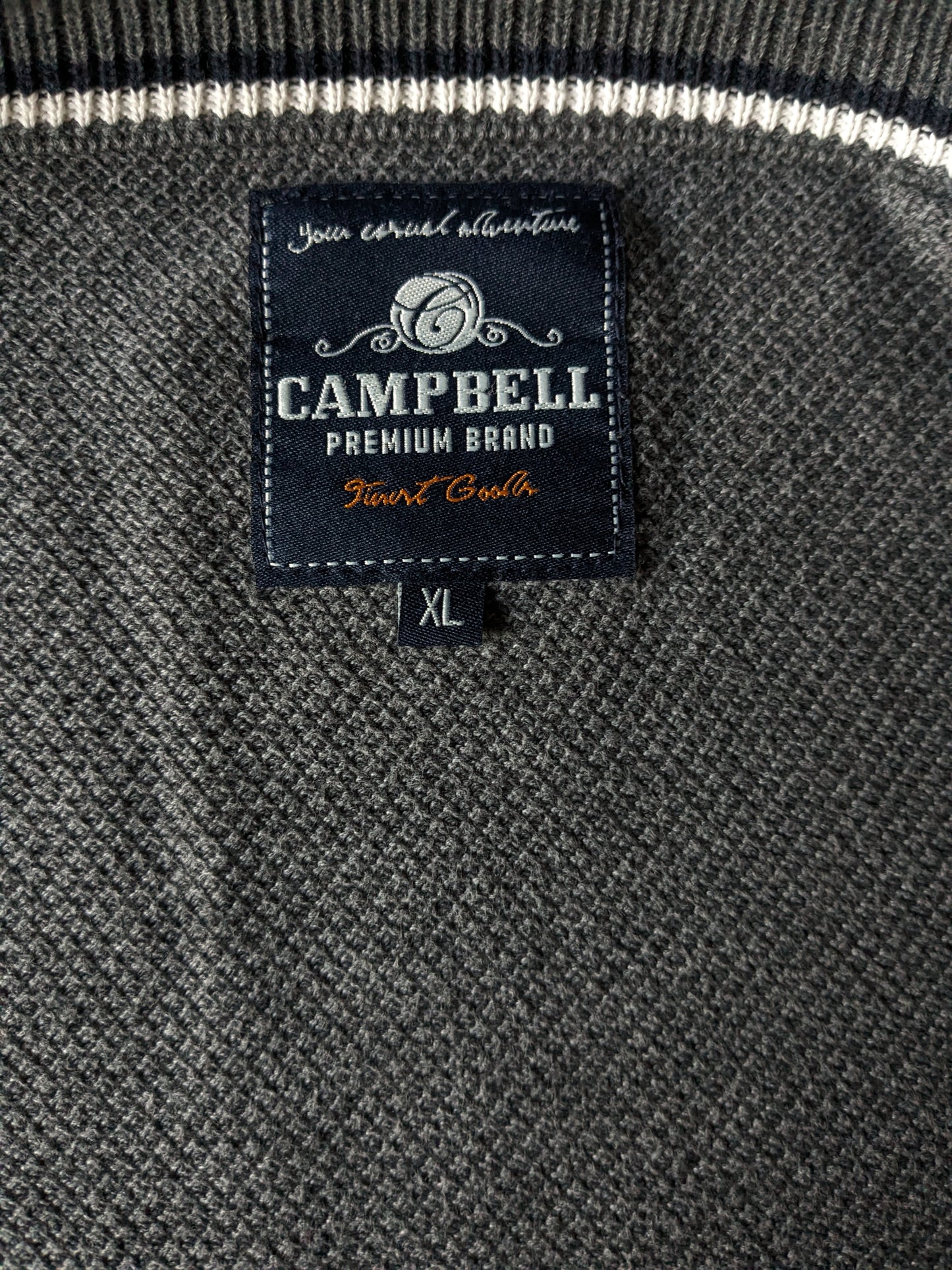 Campbell Vest. Dunkelgrau gefärbt. Größe xl.