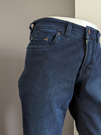 Gardeur jeans. Donkerblauw. Maat W34 - L34. Slim fit, low rise stretch.