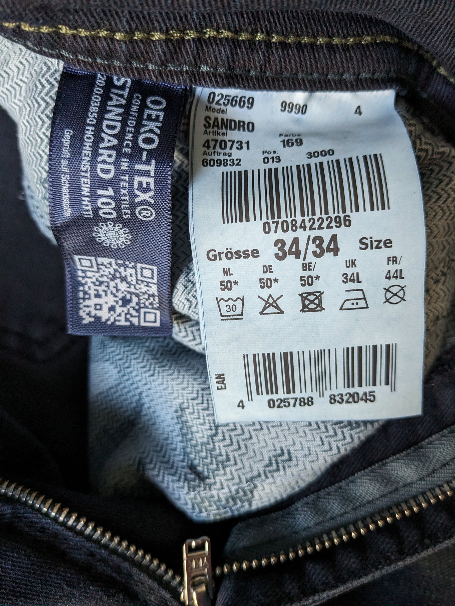 Gardeur jeans. Donkerblauw. Maat W34 - L34. Slim fit, low rise stretch.