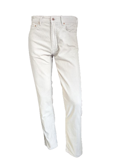 Pantalón canalé. Beige. Tamaño W30 - L32. Ajuste delgado.