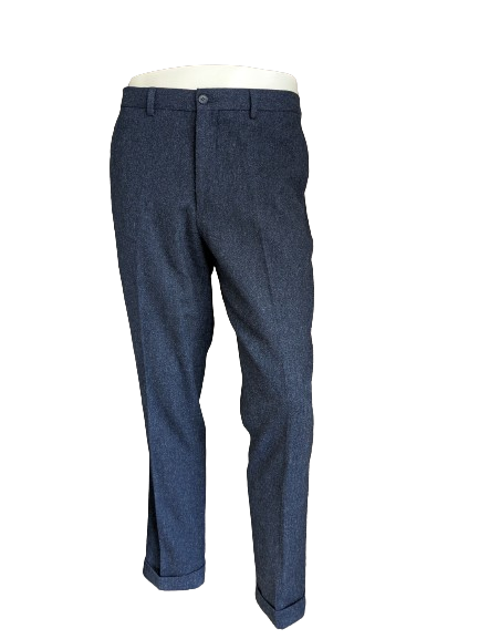 Tailor & Wright wool trousers. Dark blue mixed. Size 52 / L. 43% Wool.