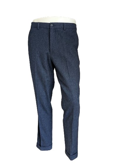 Tailor & Wright wool trousers. Dark blue mixed. Size 52 / L. 43% Wool.