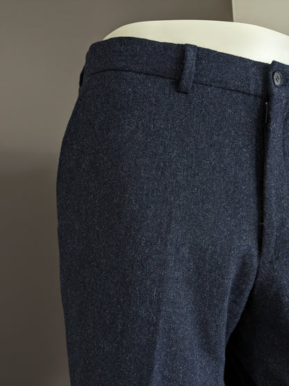 Tailor & Wright wool trousers. Dark blue mixed. Size 52 / L. 43% Wool.