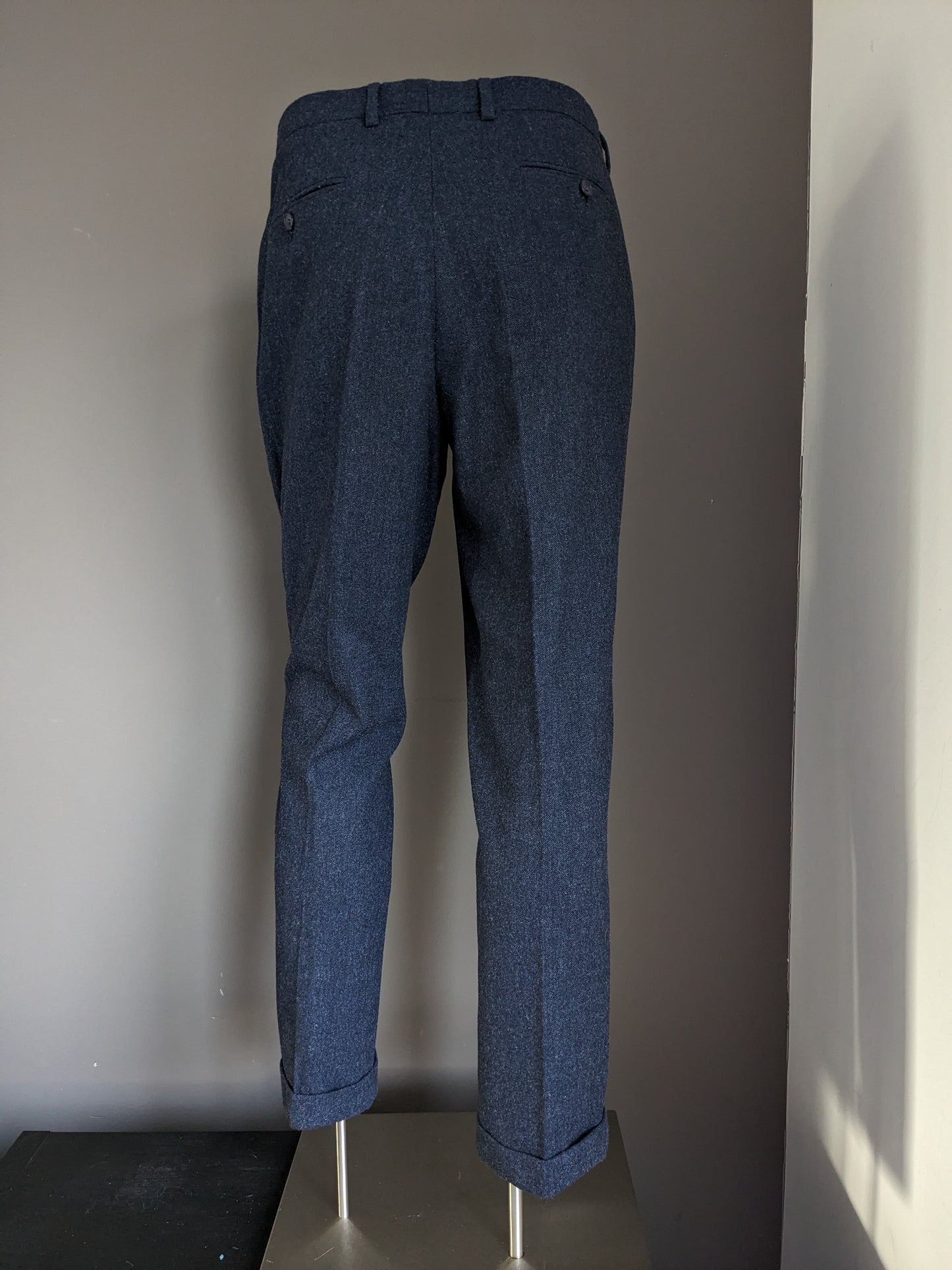 Tailor & Wright wool trousers. Dark blue mixed. Size 52 / L. 43% Wool.