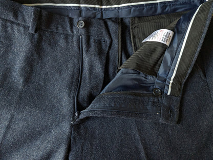 Tailor & Wright wool trousers. Dark blue mixed. Size 52 / L. 43% Wool.