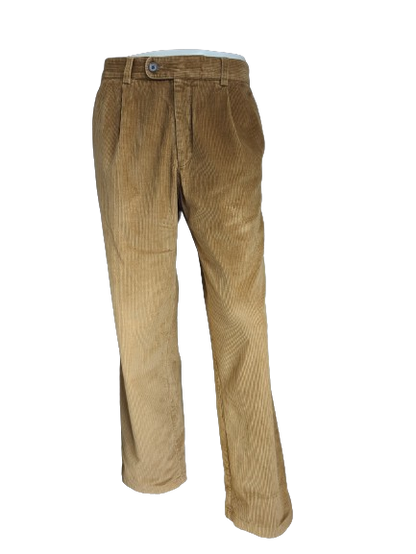 Pantalones de canalé Gardeur. Marrón. Talla 26 (52) / L.