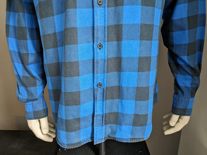 WE Fashion shirt. Blue black checkered. Size XXL / 2XL