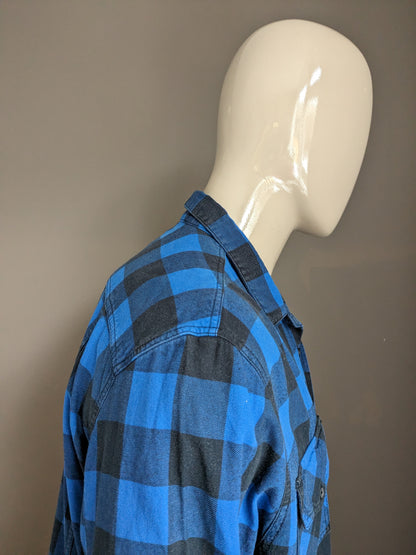 WE Fashion shirt. Blue black checkered. Size XXL / 2XL