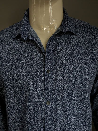 Chemise Calvin Klein. Impression bleue. Taille L.