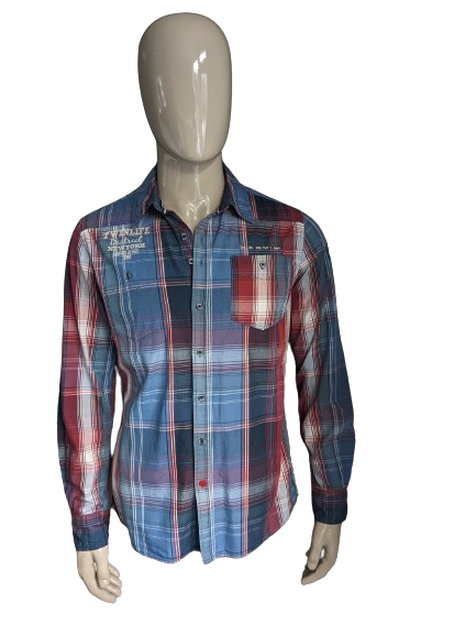 Camisa Twinlife. Azul rojo a cuadros. Talla L.
