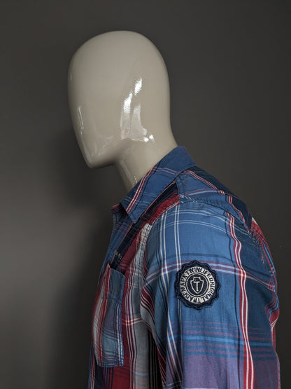 Camisa Twinlife. Azul rojo a cuadros. Talla L.