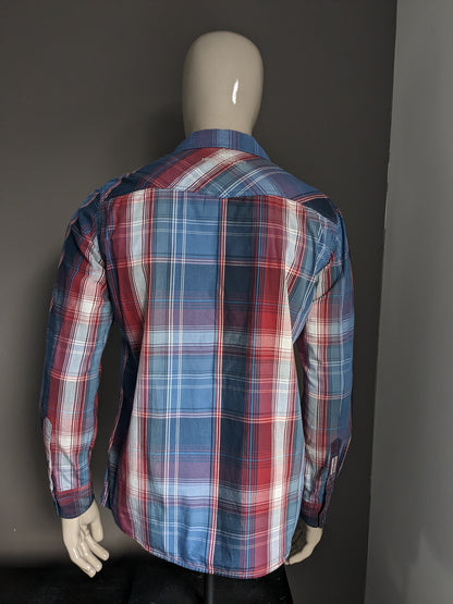 Camisa Twinlife. Azul rojo a cuadros. Talla L.