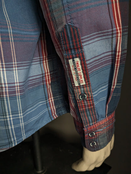 Camisa Twinlife. Azul rojo a cuadros. Talla L.