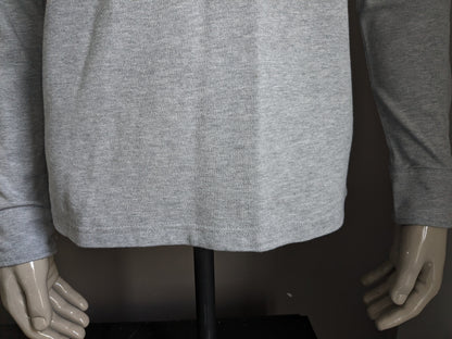 Pull polo militaire Marina. Gris mélangé. Taille L.