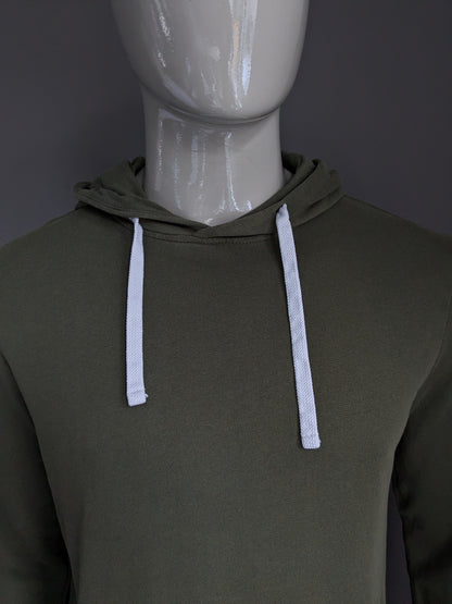 Jack & Jones Kapuzenpullover. Dunkelgrün. Größe M.