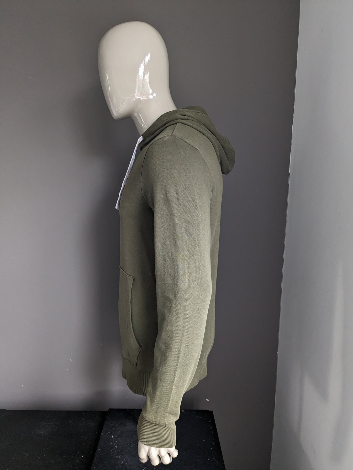 Jack & Jones Kapuzenpullover. Dunkelgrün. Größe M.