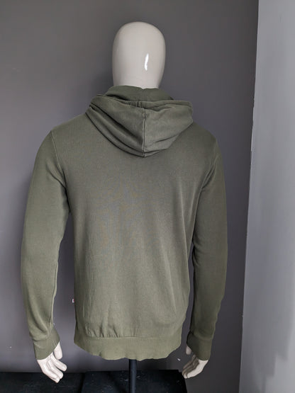 Jack & Jones Kapuzenpullover. Dunkelgrün. Größe M.