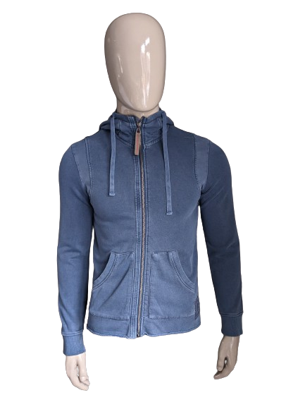 Armani Jeans Vest met Capuchon. Blauw. Maat M / S.