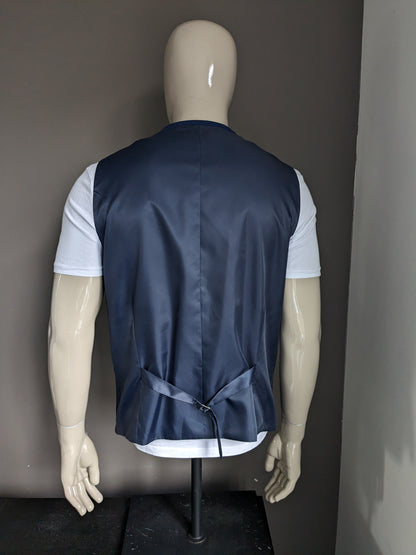 NEXT Tailoring gilet. Blauw Zwart geruit. Maat 54 / L.