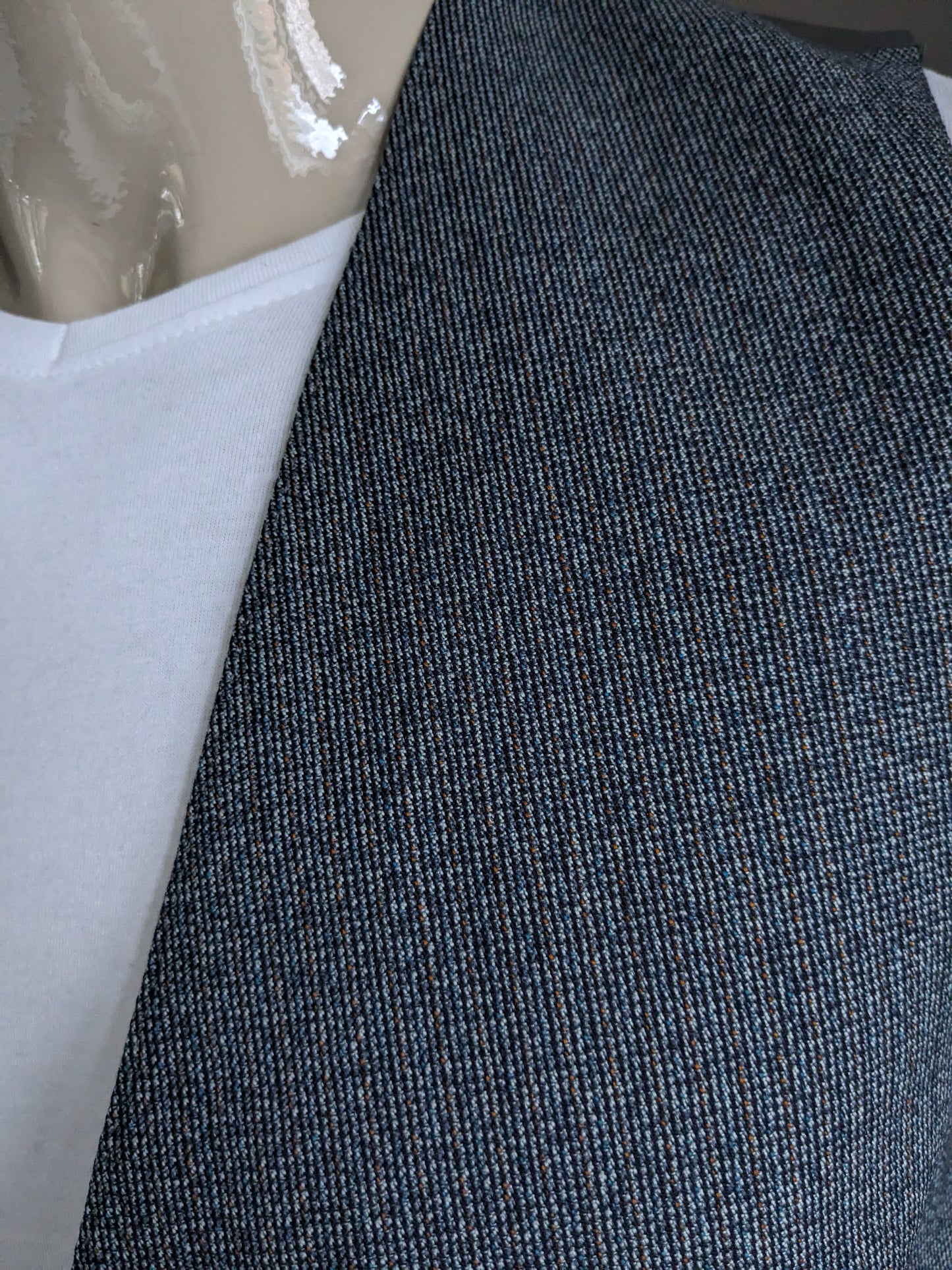 Weste. Blau Braun Grau gemischt. Größe S. #338.